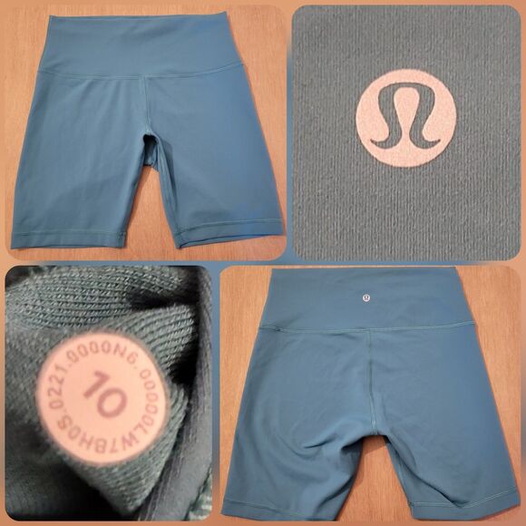 Lululemon Shorts Women 10 Green Wunder Train 8" Athleisure Sportswear lw7bh0 - Picture 1 of 13
